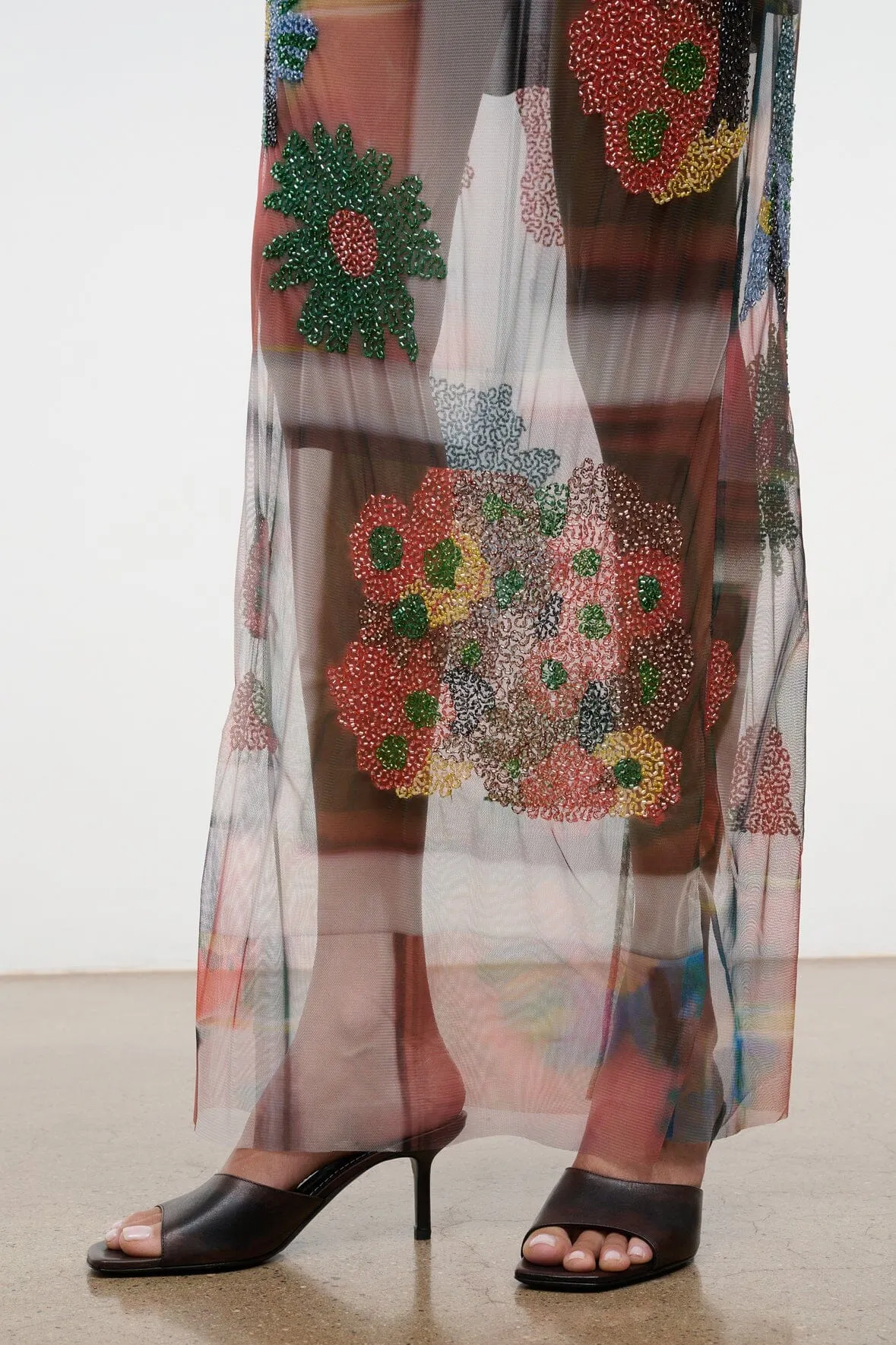LILIANA DRESS | BEADED SUPERBLOOM SCARF sold by STAUD product image thumbnail 5