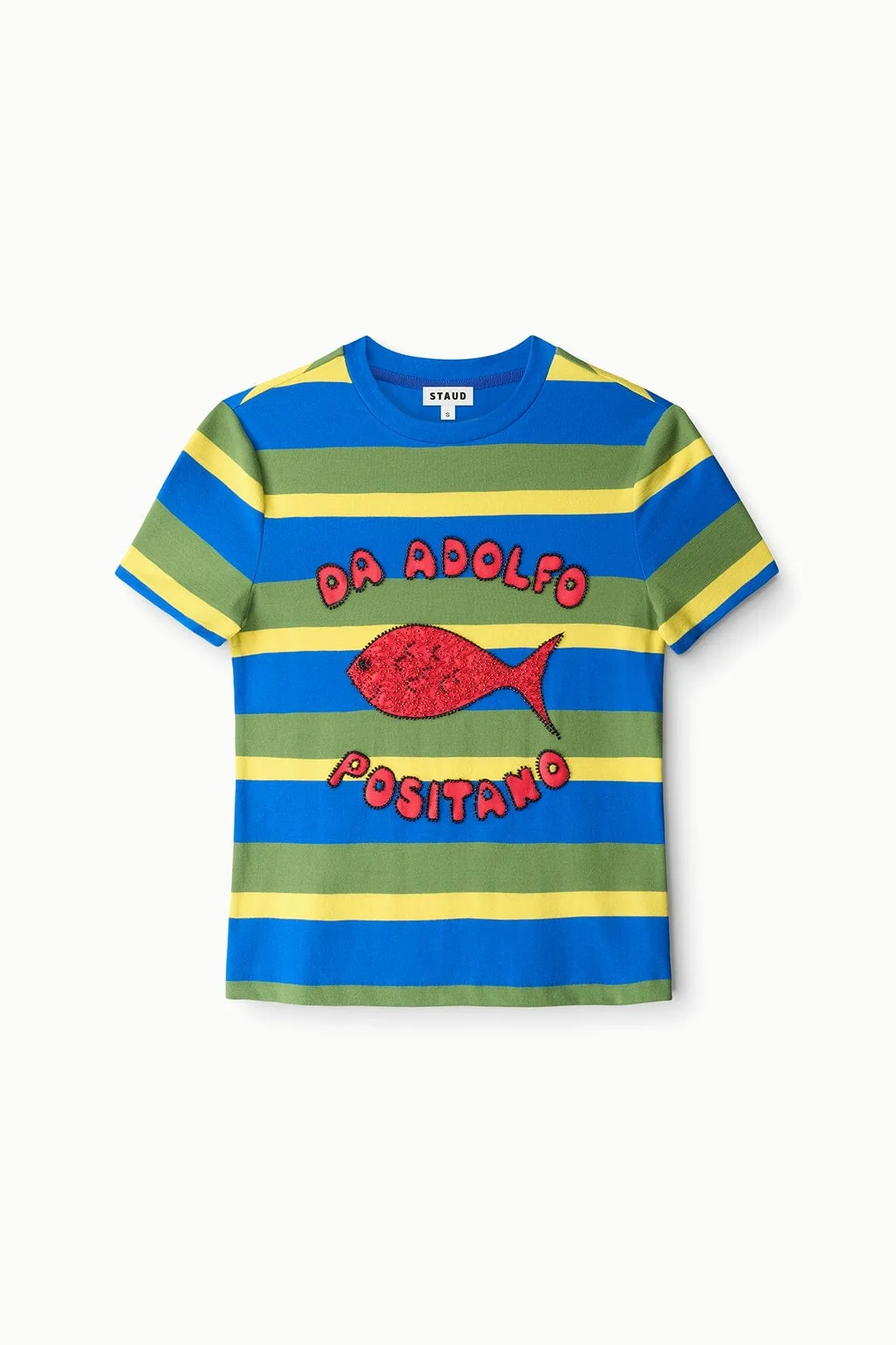 WEEKEND CREW TEE | COSTA STRIPE sold by STAUD product image thumbnail 5