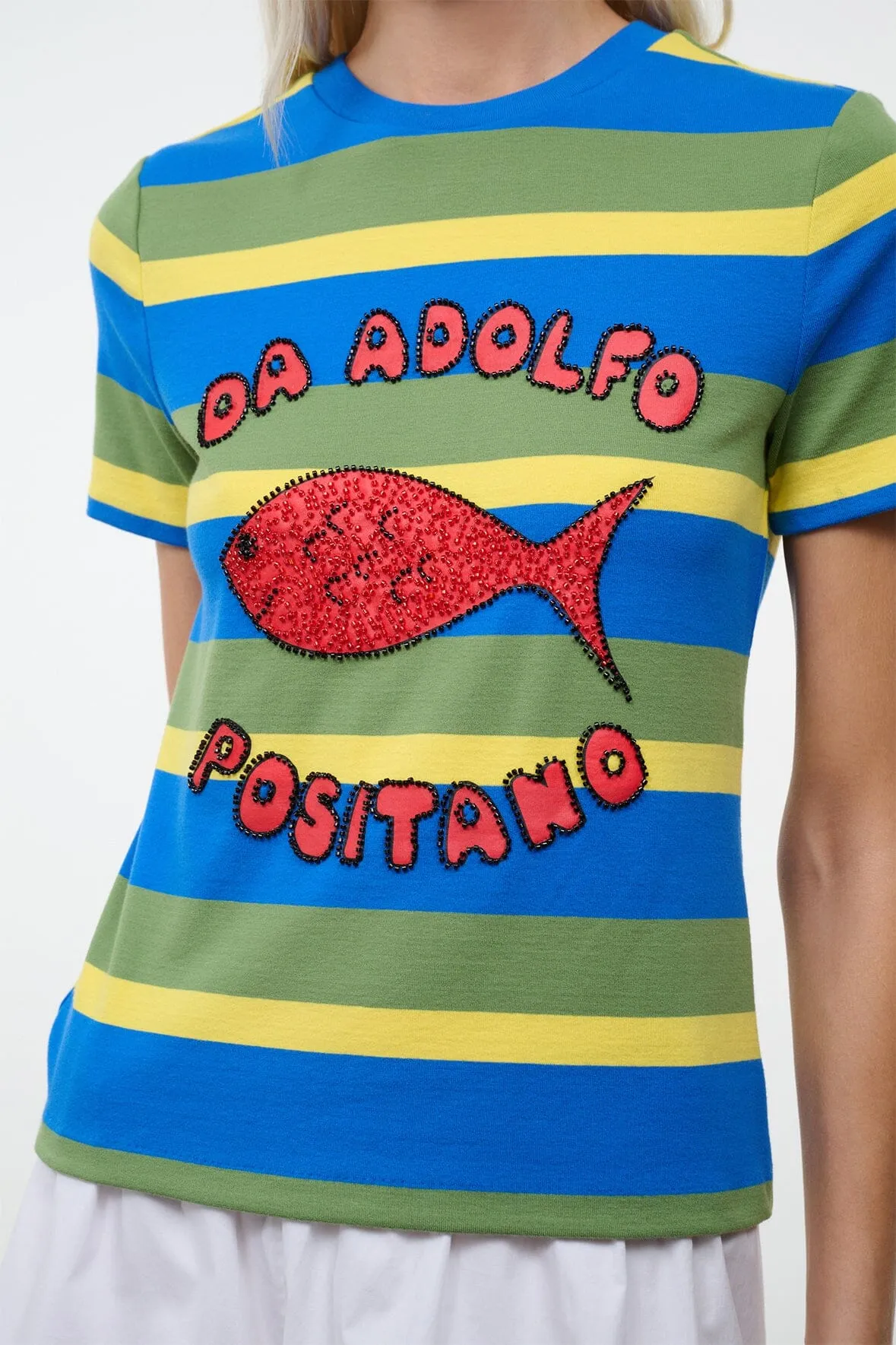 WEEKEND CREW TEE | COSTA STRIPE sold by STAUD product image thumbnail 2