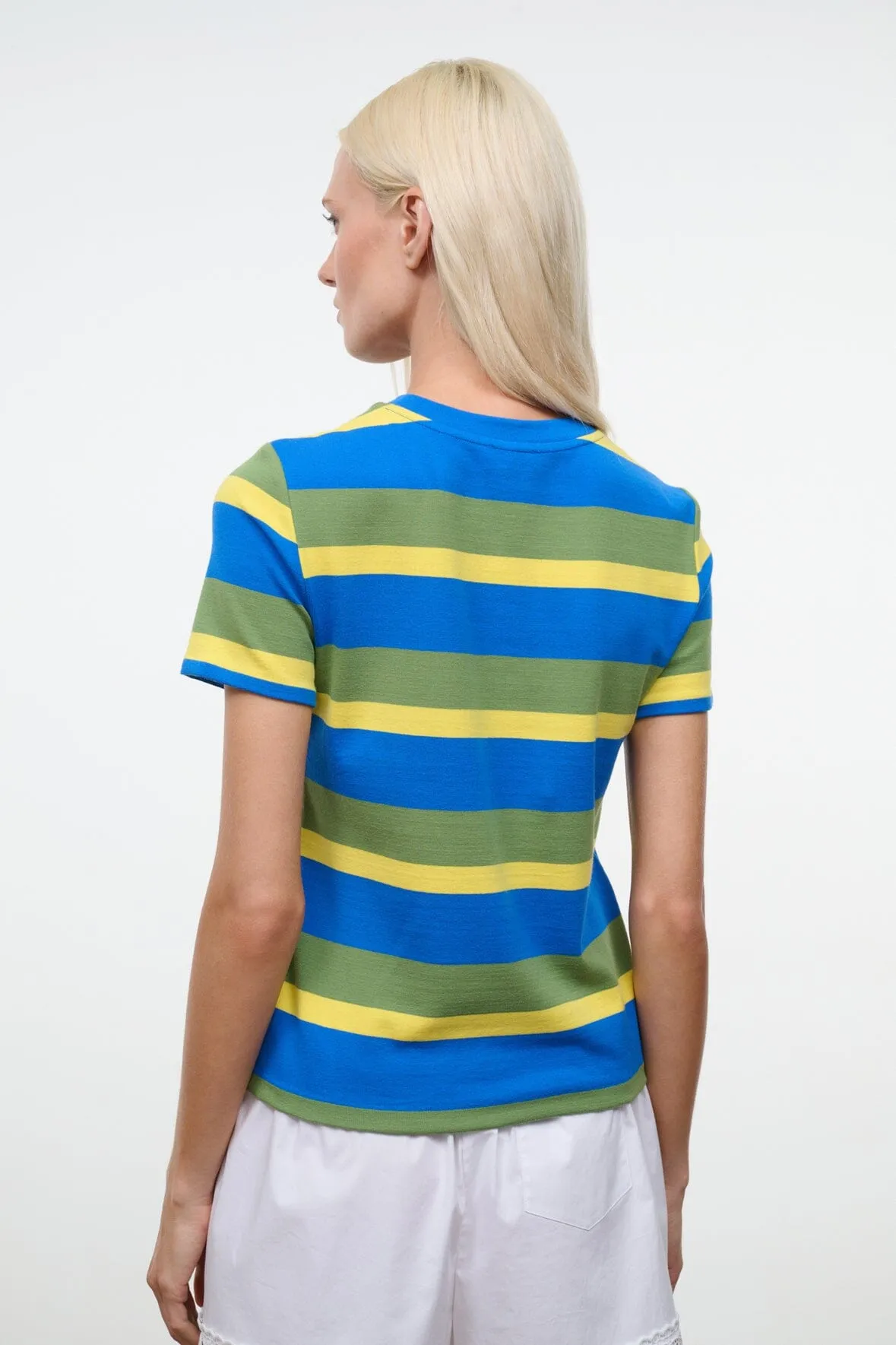 WEEKEND CREW TEE | COSTA STRIPE sold by STAUD product image thumbnail 4