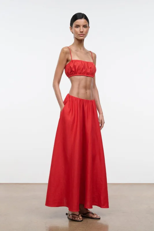 FIORE LINEN TOP | TOMATO made by STAUD