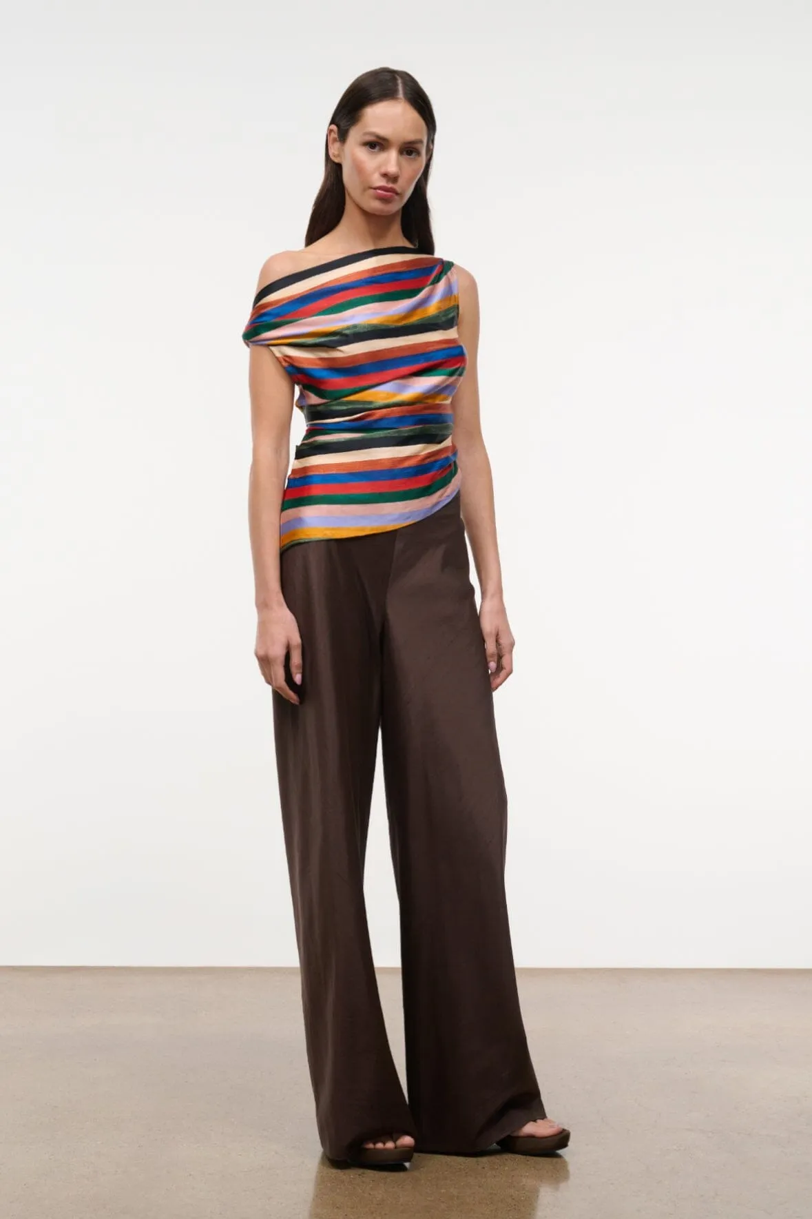 PHARE SILK TOP | ARTIST STRIPE sold by STAUD