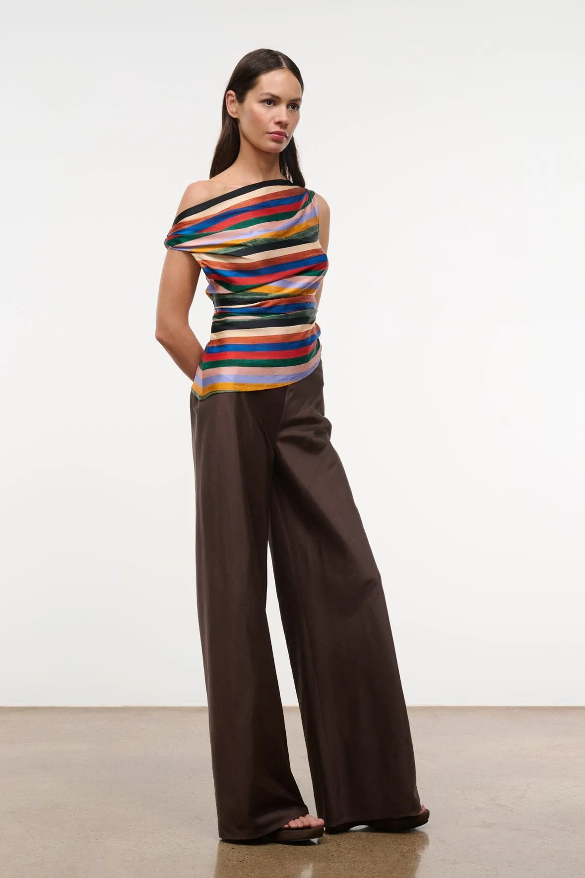 PHARE SILK TOP | ARTIST STRIPE sold by STAUD product image thumbnail 3