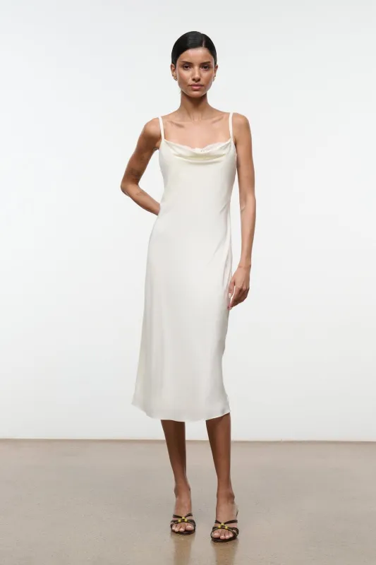 Evangeline Silk Dress | Ivory made by STAUD