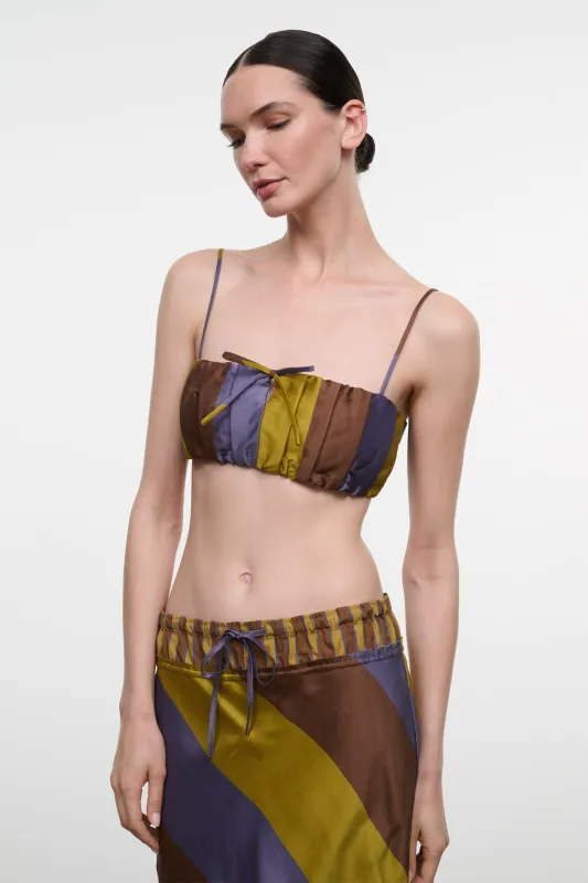 SADE SILK TOP | SIENNA STRIPE made by STAUD