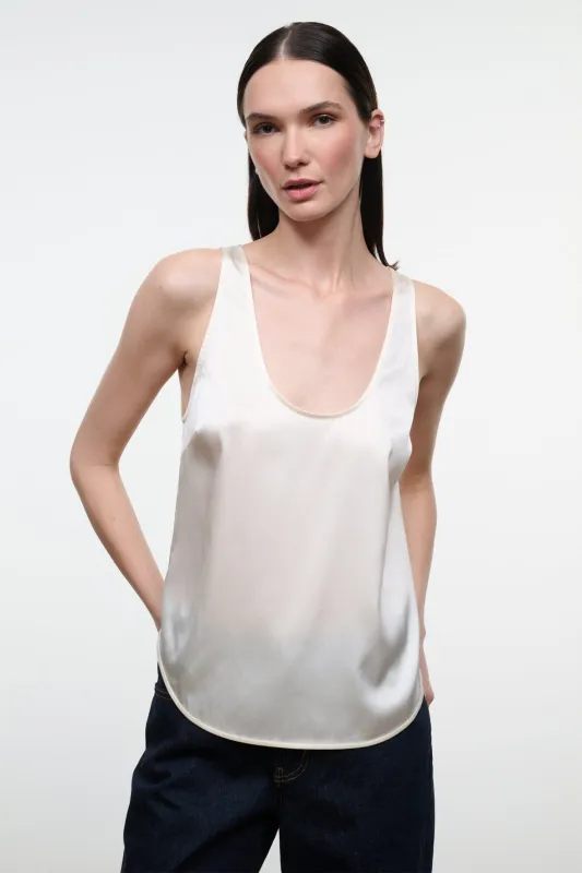 YVES SILK TANK | IVORY made by STAUD