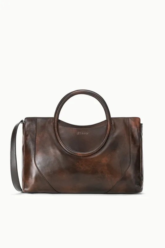 MAUDE SATCHEL | ESPRESSO DISTRESSED made by STAUD