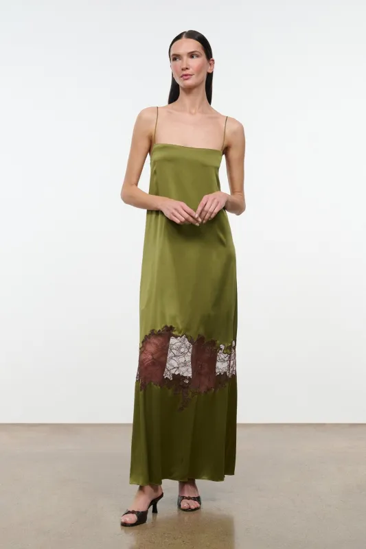 DELFINA SILK DRESS | PEAR made by STAUD