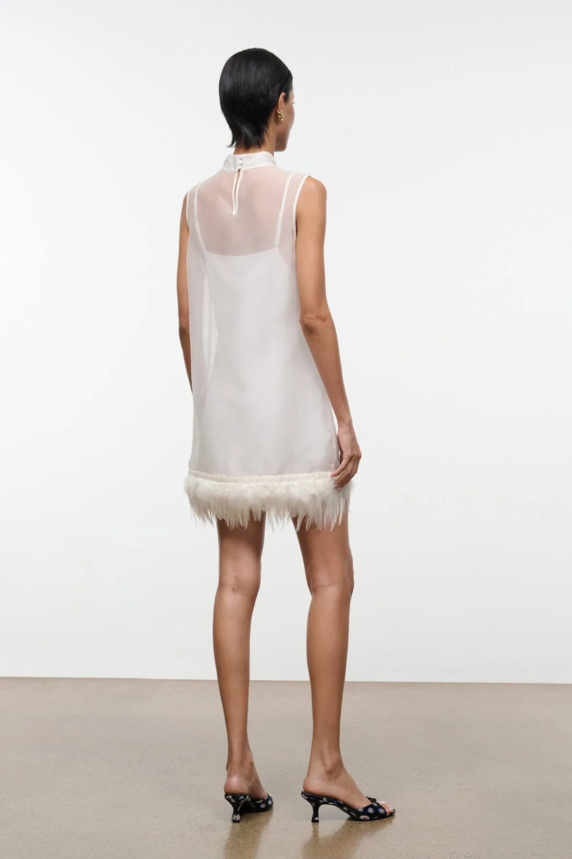 ALBEE MINI DRESS | IVORY sold by STAUD product image thumbnail 4