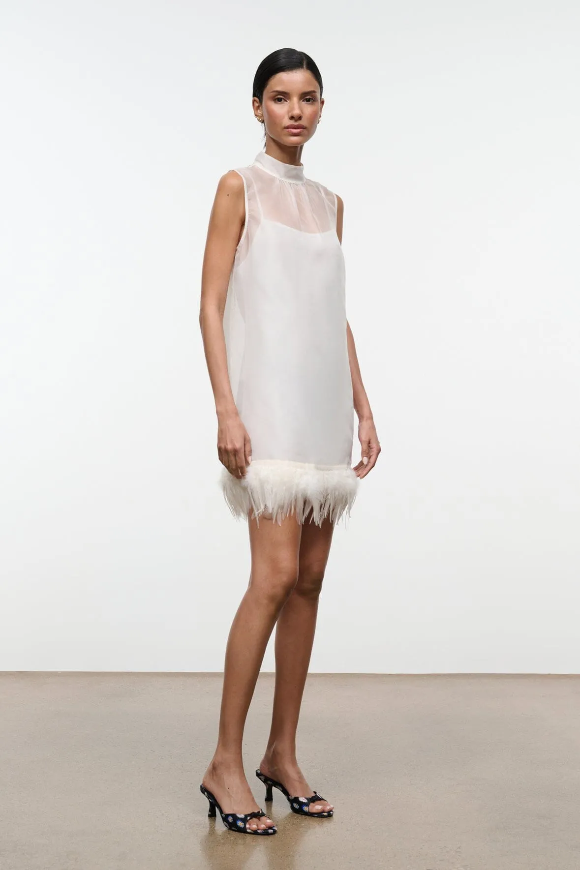 ALBEE MINI DRESS | IVORY sold by STAUD product image thumbnail 3