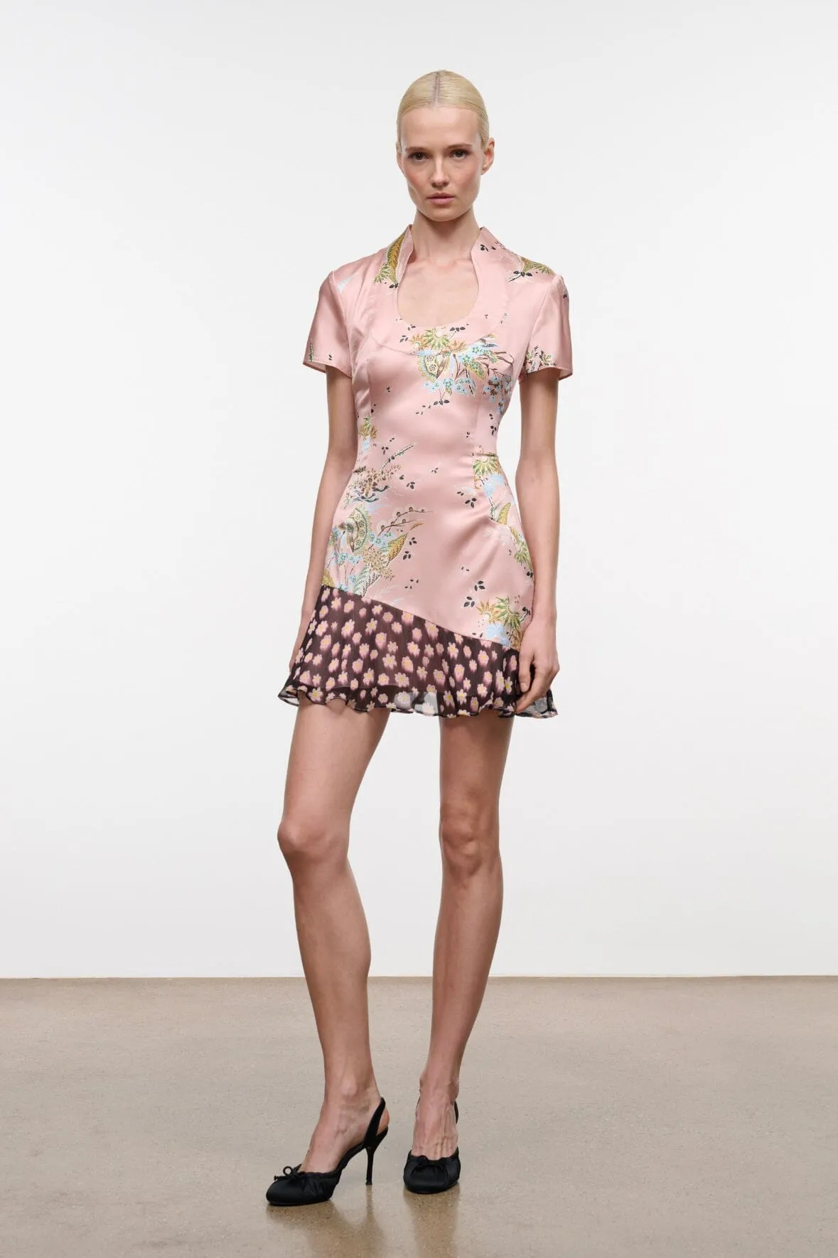 RAE SILK DRESS | TAPESTRY ROSE MULTI sold by STAUD product image thumbnail 5