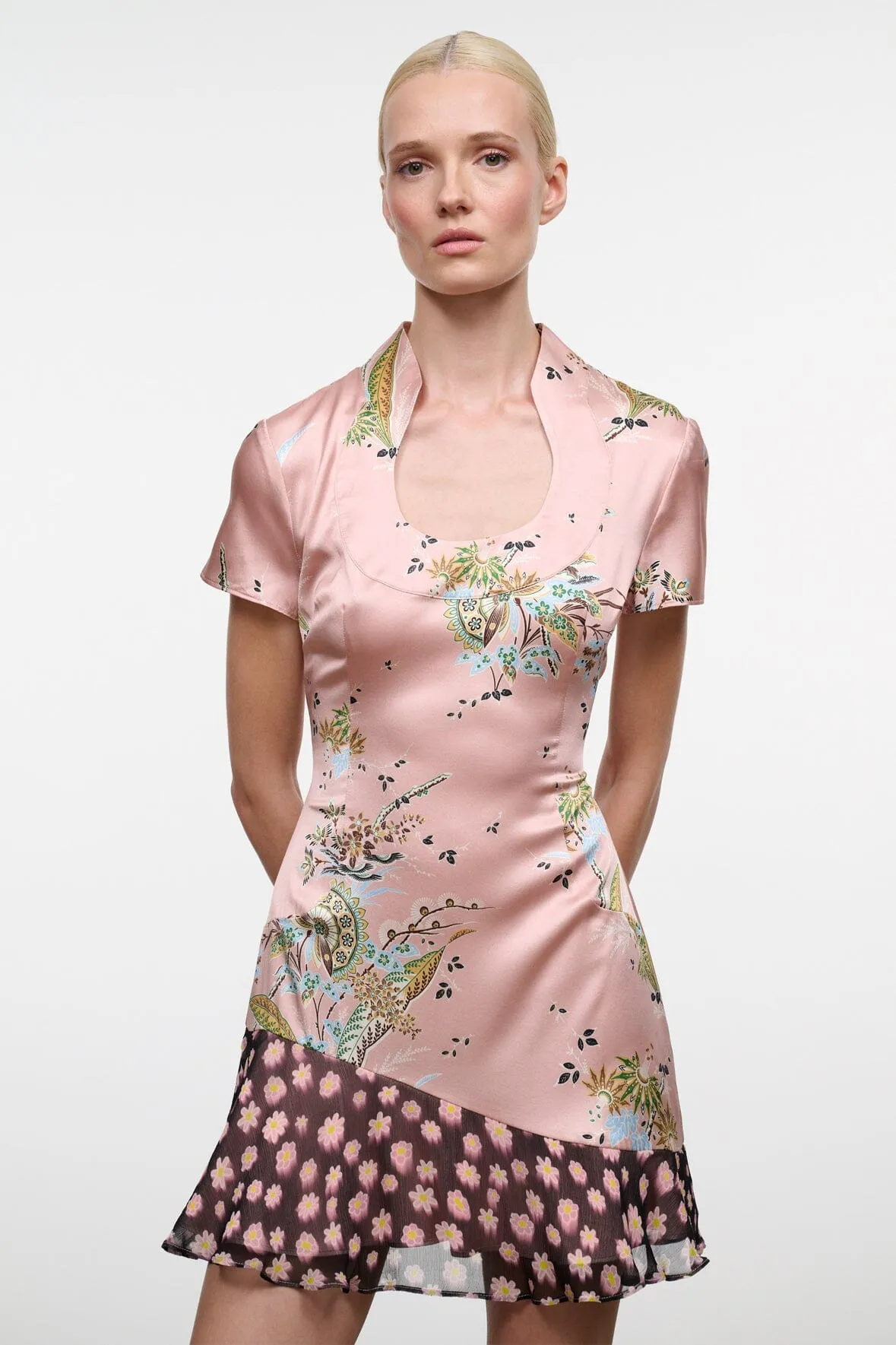 RAE SILK DRESS | TAPESTRY ROSE MULTI sold by STAUD product image thumbnail 2