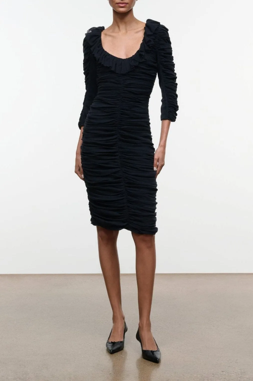 GRETTA DRESS | BLACK sold by STAUD product image thumbnail 5