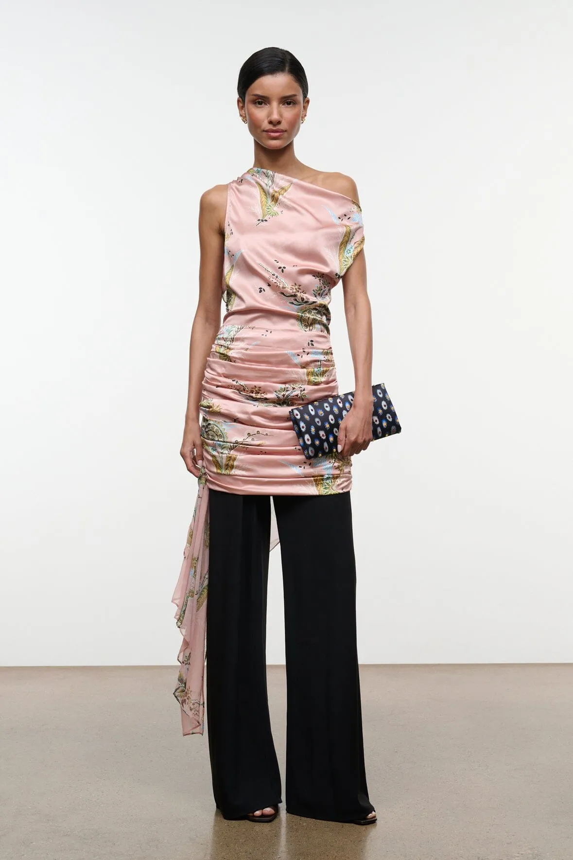 Athena Silk Dress | Tapestry Rose sold by STAUD product image thumbnail 5