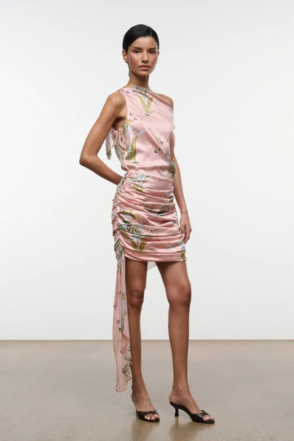 Athena Silk Dress | Tapestry Rose sold by STAUD product image thumbnail 3