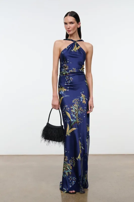 CHARLI SILK DRESS | TAPESTRY MIDNIGHT made by STAUD