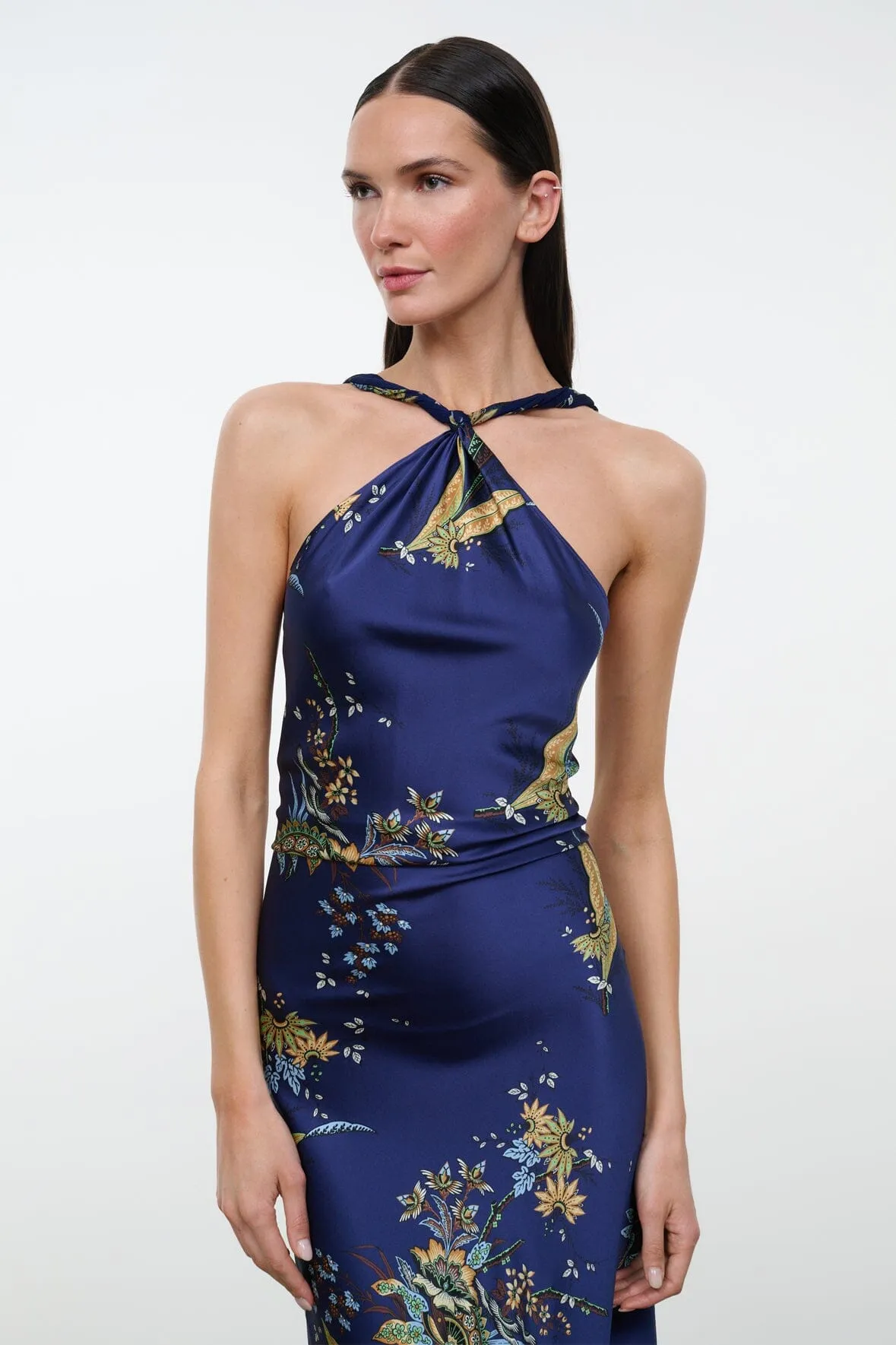 CHARLI SILK DRESS | TAPESTRY MIDNIGHT sold by STAUD product image thumbnail 4