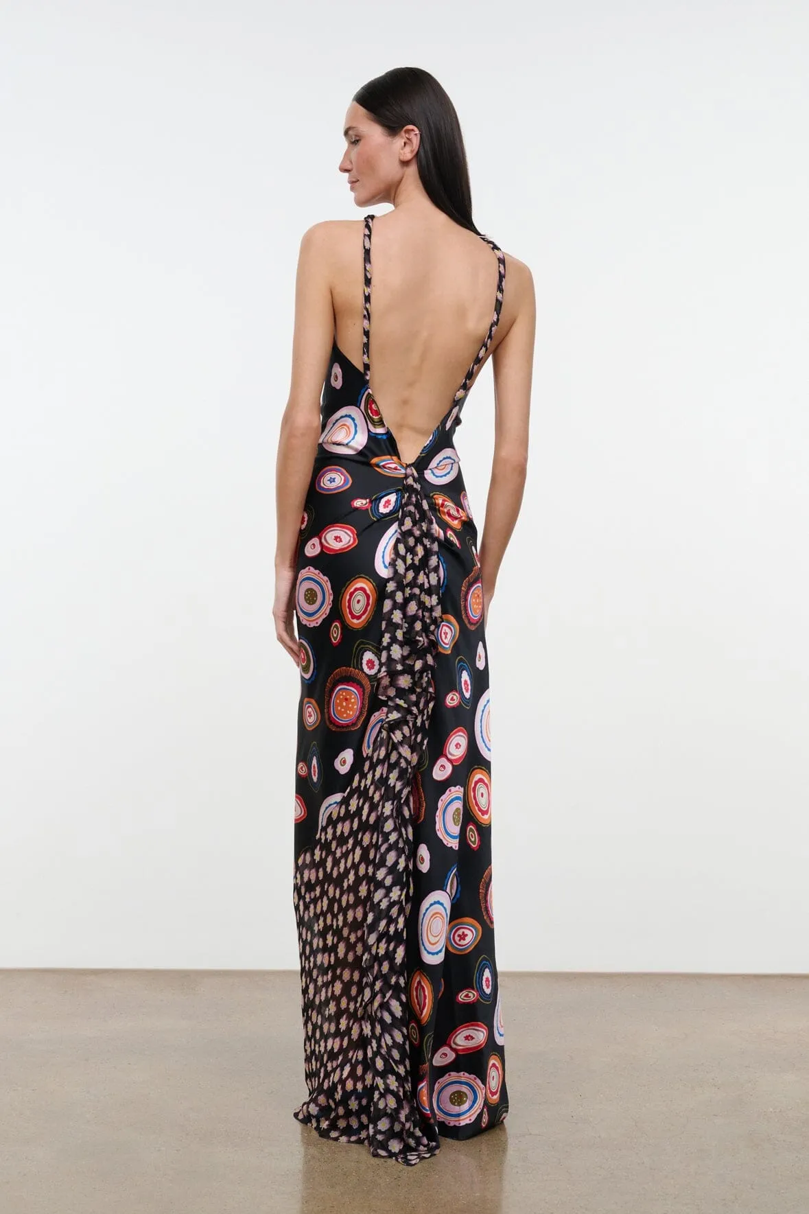 CHARLI SILK DRESS | MILLEFIORE MULTI sold by STAUD product image thumbnail 5