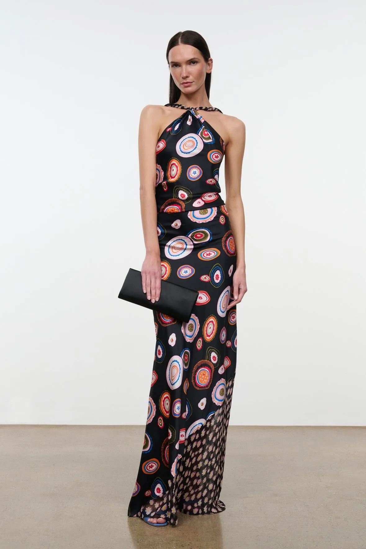 CHARLI SILK DRESS | MILLEFIORE MULTI sold by STAUD product image thumbnail 2