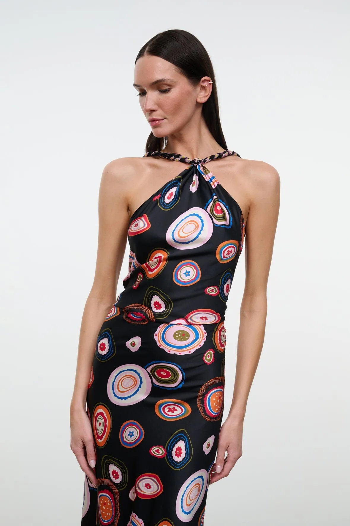 CHARLI SILK DRESS | MILLEFIORE MULTI sold by STAUD product image thumbnail 3