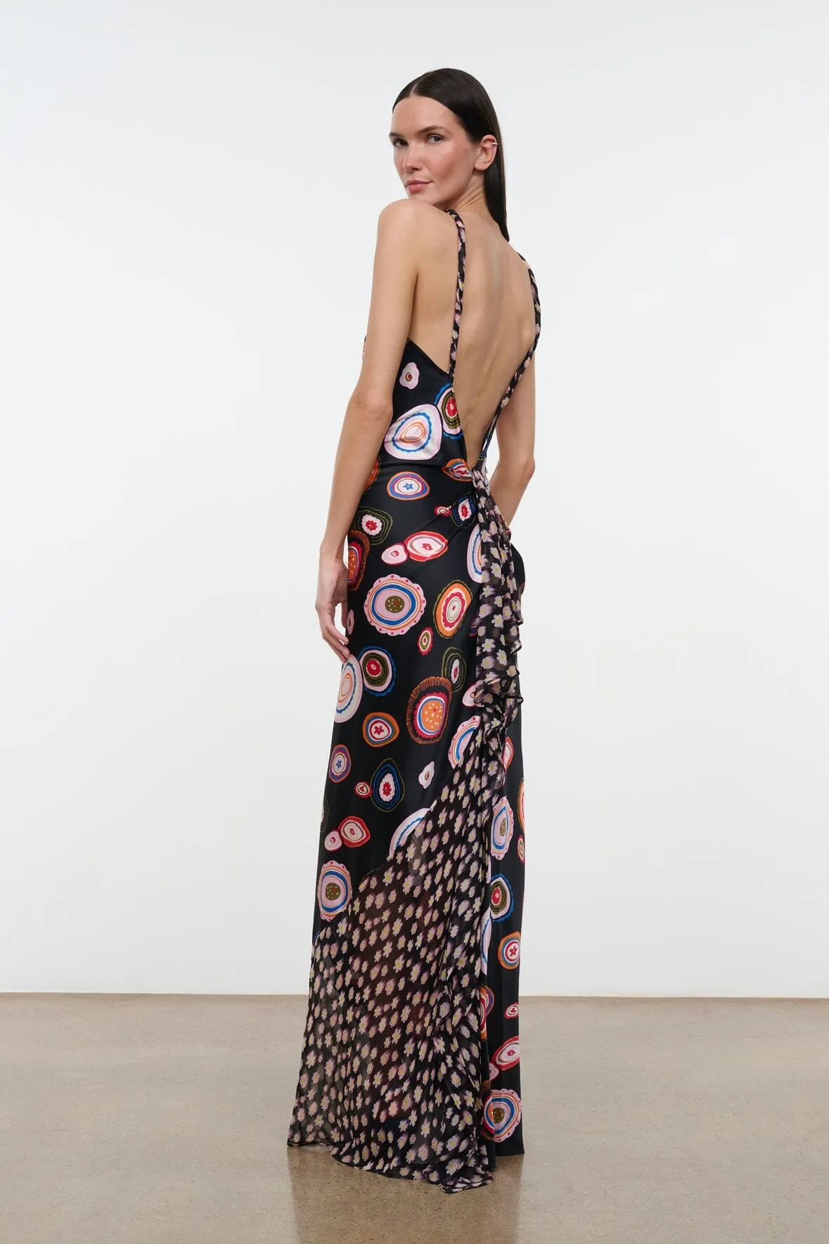 CHARLI SILK DRESS | MILLEFIORE MULTI sold by STAUD