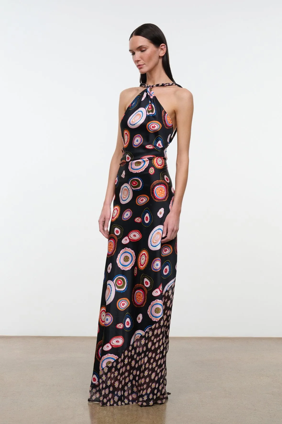 CHARLI SILK DRESS | MILLEFIORE MULTI sold by STAUD product image thumbnail 4