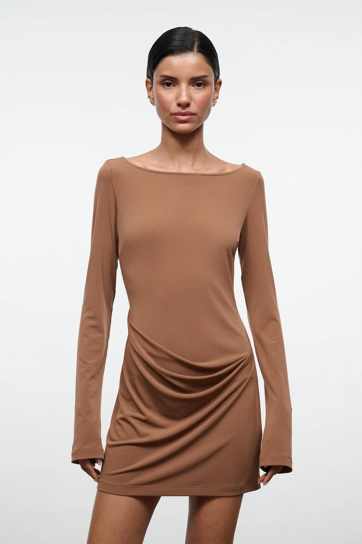 Blakely Dress | Cigar sold by STAUD product image thumbnail 4
