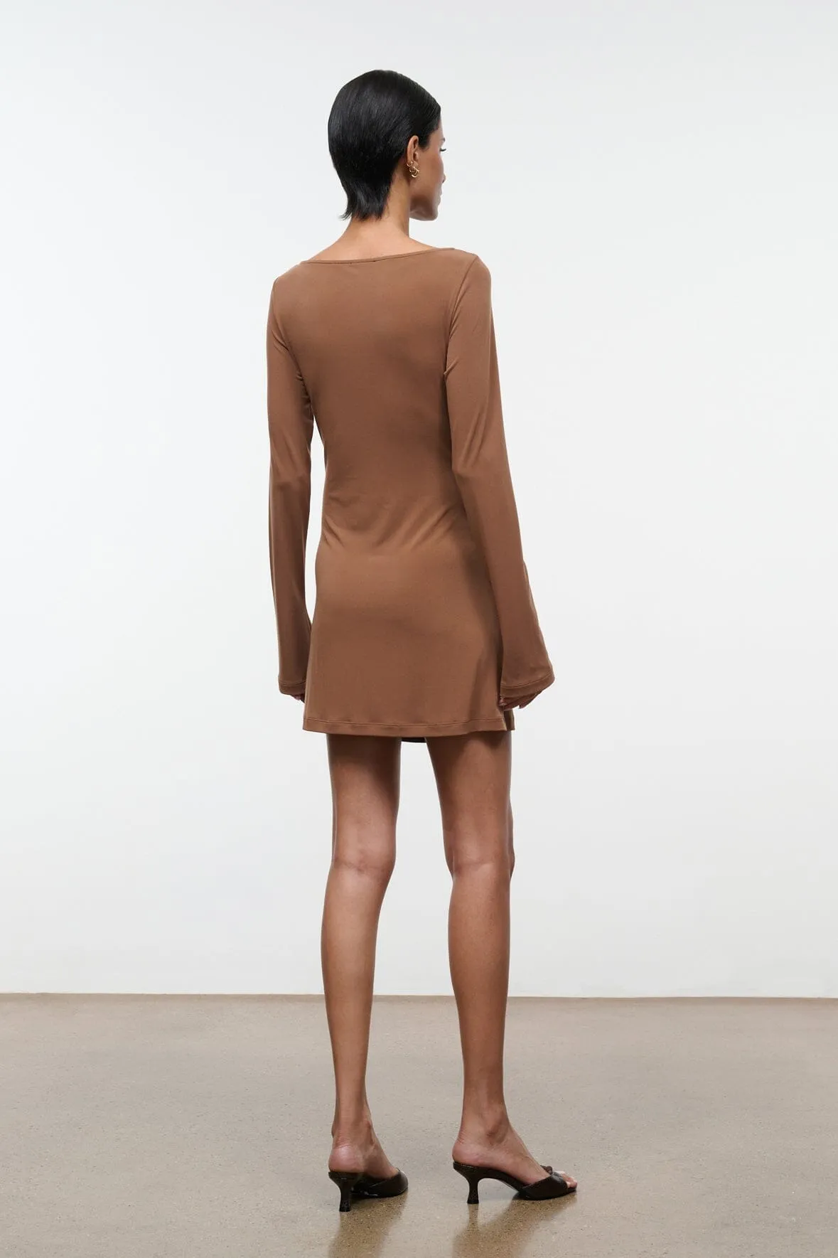 Blakely Dress | Cigar sold by STAUD product image thumbnail 3
