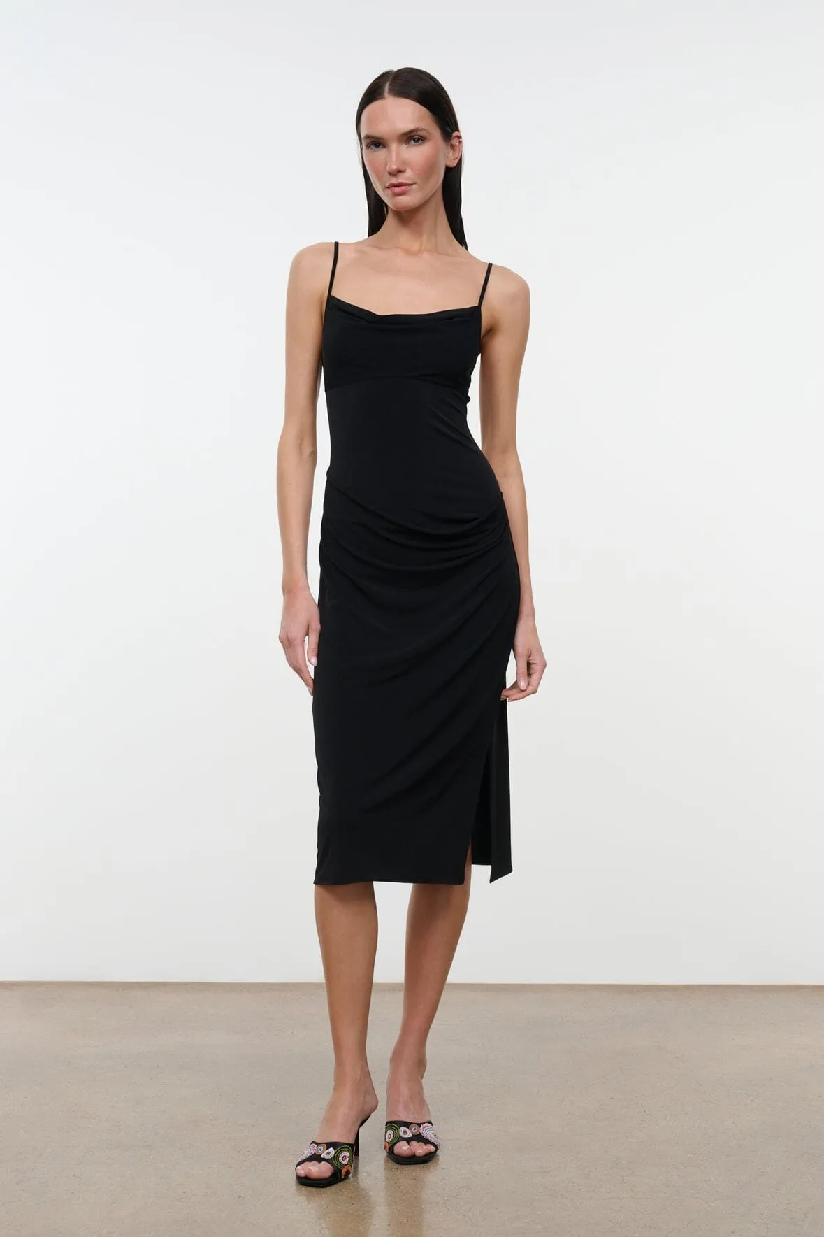ASHE DRESS | BLACK sold by STAUD