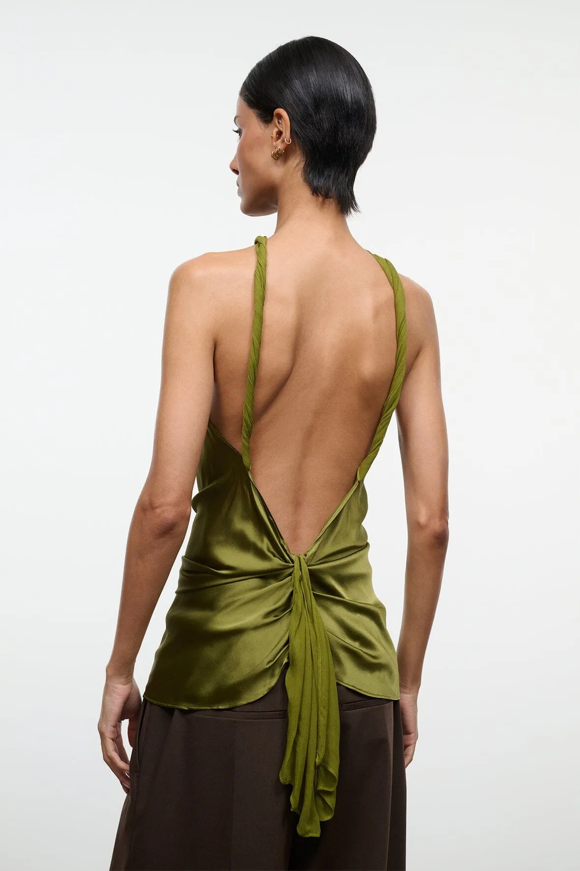 CHARLI SILK TOP | PEAR sold by STAUD product image thumbnail 2