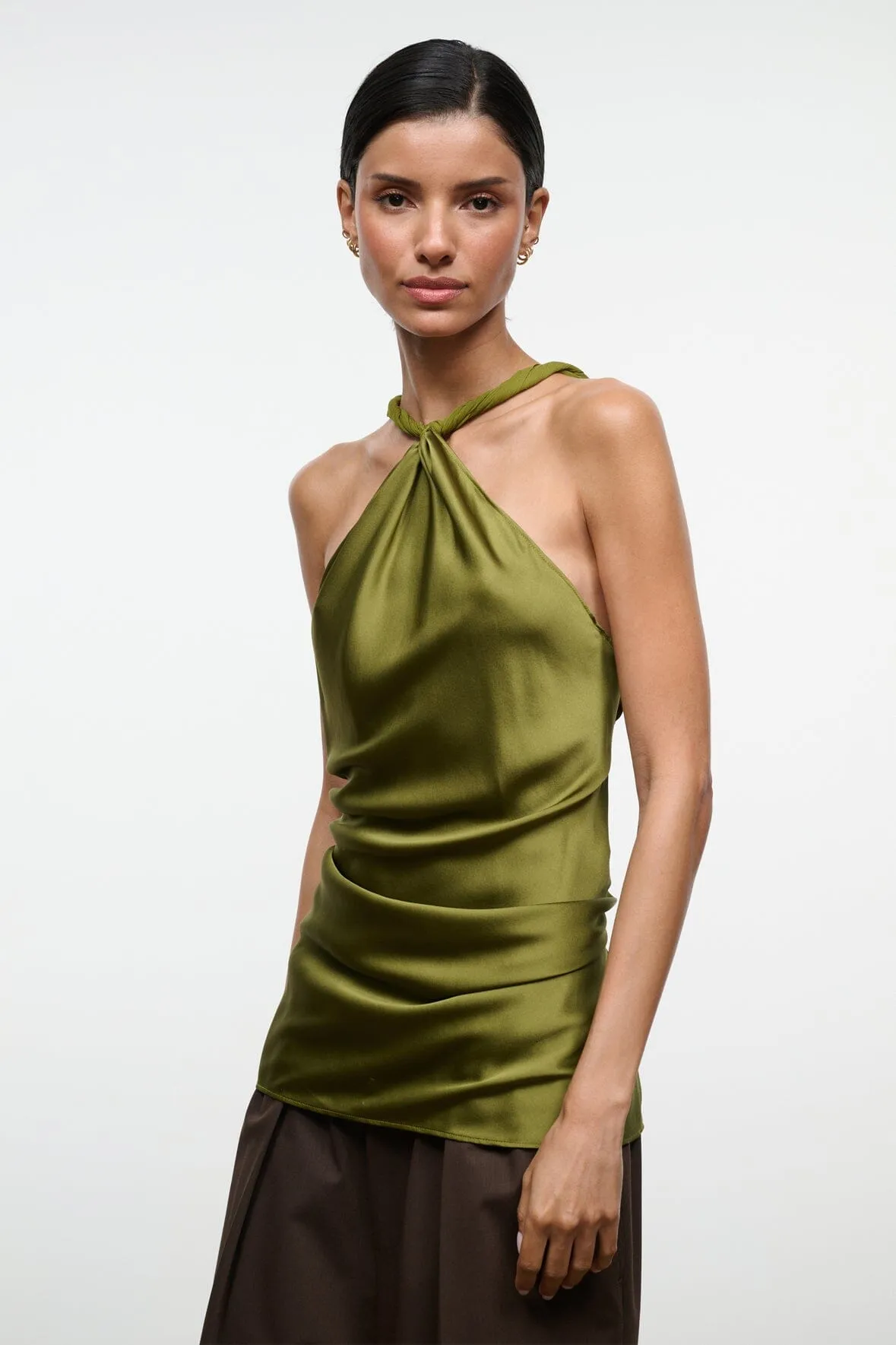 CHARLI SILK TOP | PEAR sold by STAUD product image thumbnail 4