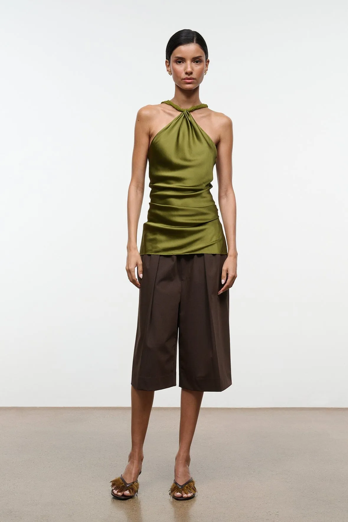 CHARLI SILK TOP | PEAR sold by STAUD product image thumbnail 3