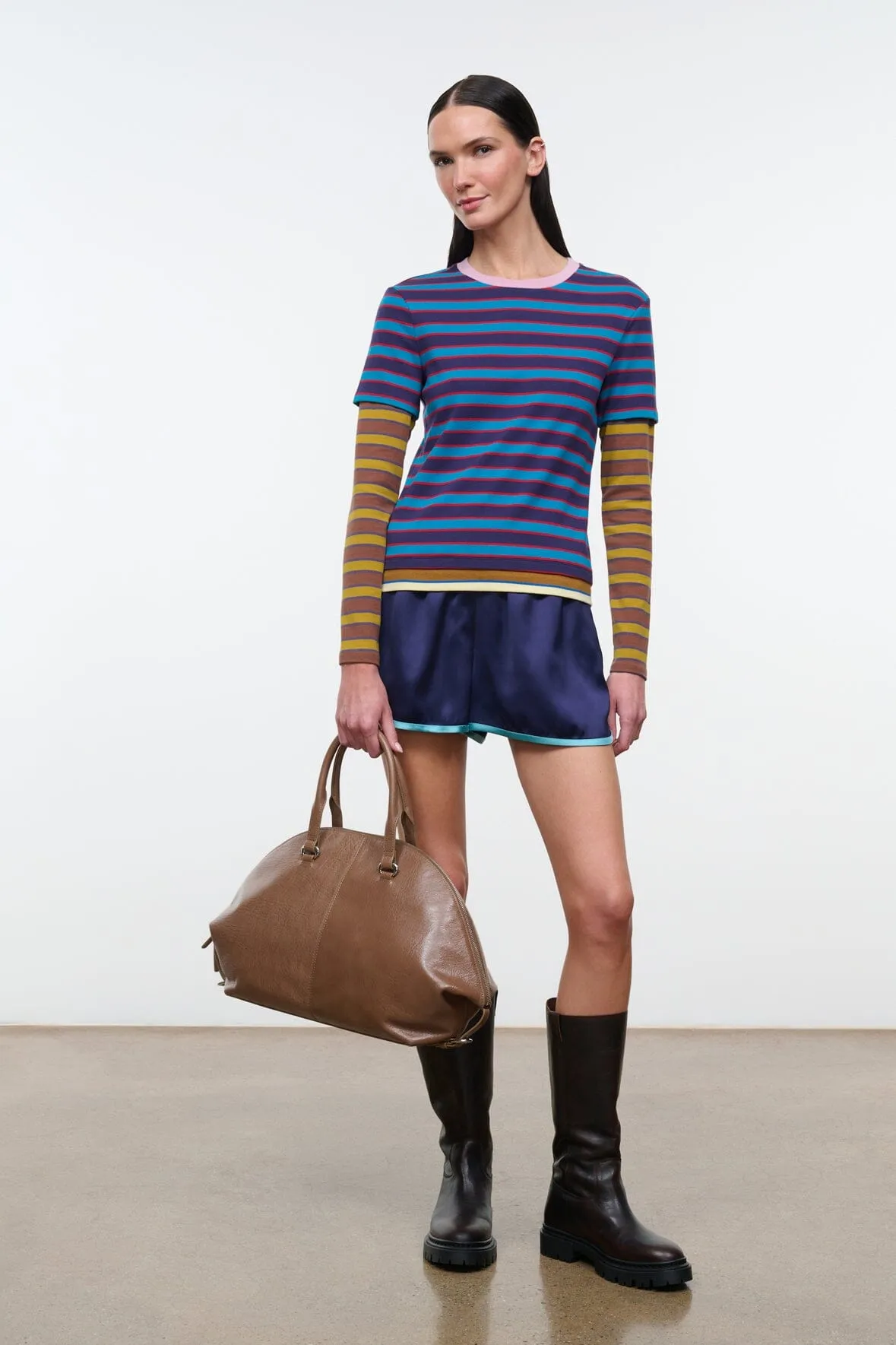 DILLON TEE | POTTER STRIPE MULTI sold by STAUD