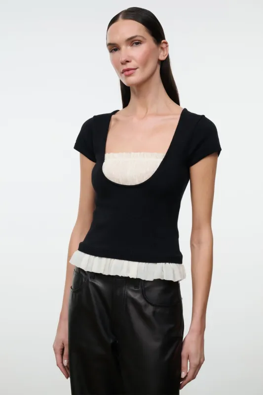 MARIN TOP | BLACK IVORY made by STAUD