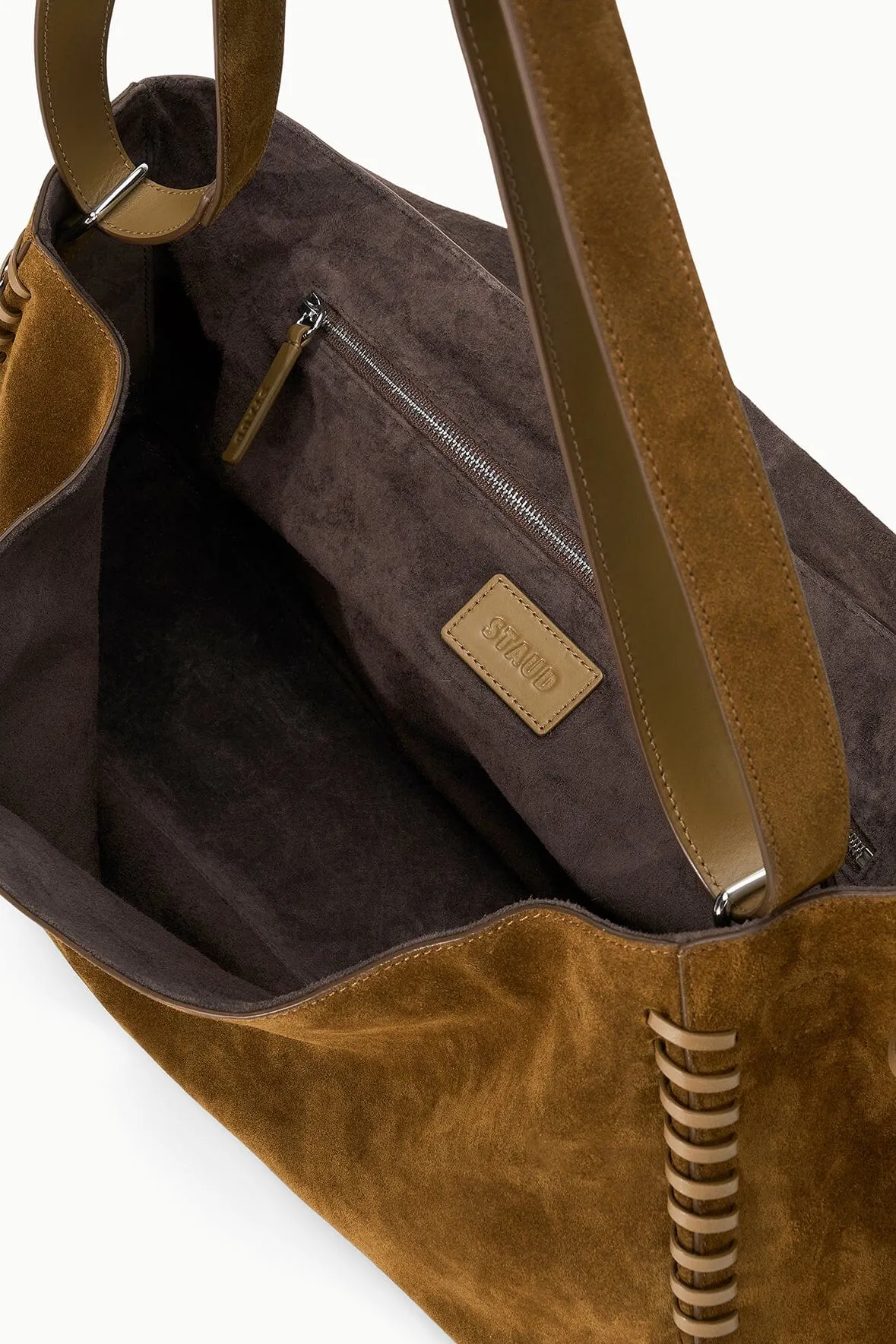 HARLOW MESSENGER BAG | CIGAR sold by STAUD product image thumbnail 4