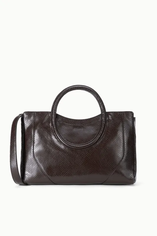 Maude Satchel | Espresso Snake made by STAUD