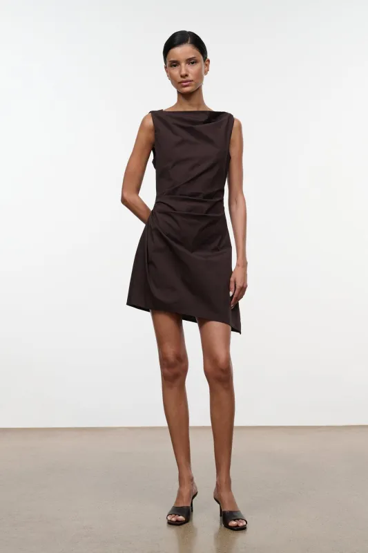 CALLIE MINI DRESS | EARTH made by STAUD