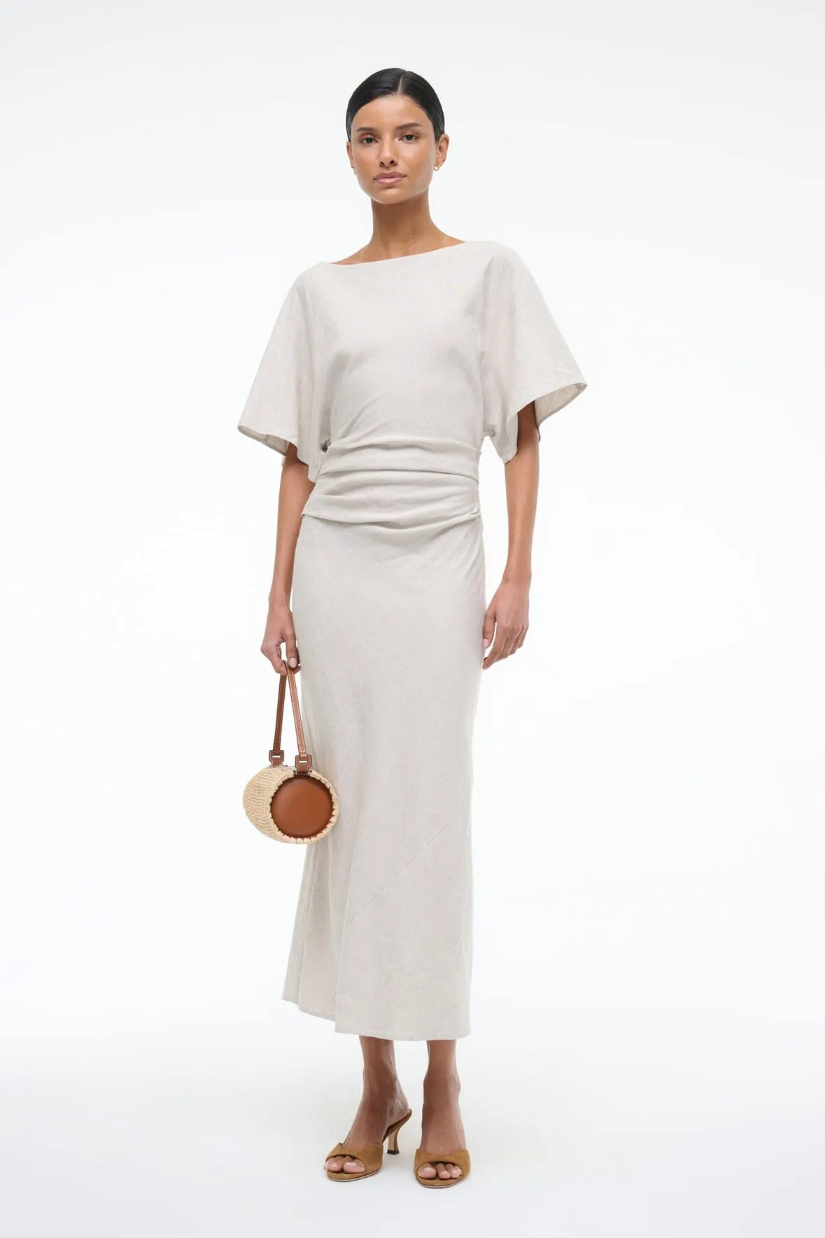 AMELIE LINEN DRESS | NATURAL sold by STAUD product image thumbnail 2