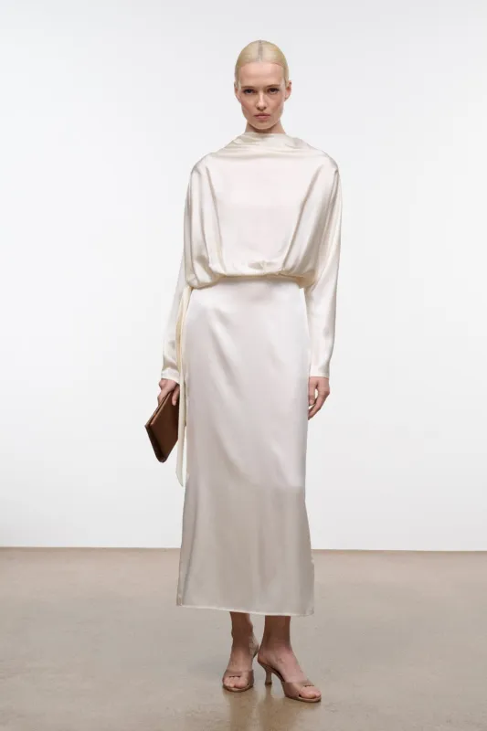 Phoebe Silk Dress | Ivory made by STAUD