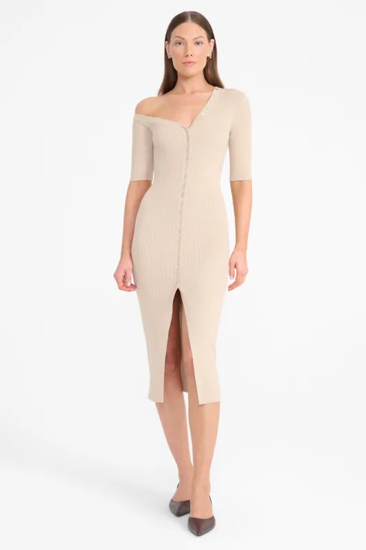 CRAFTSMAN SWEATER DRESS | FAWN made by STAUD