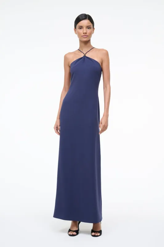 CALLA DRESS | NAVY made by STAUD