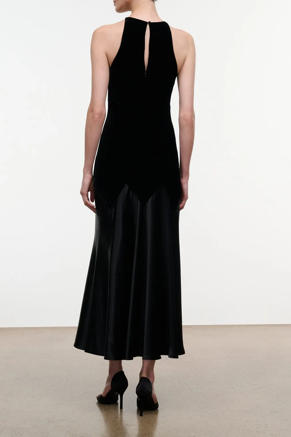 Marisole Velvet Dress | Black sold by STAUD product image thumbnail 3