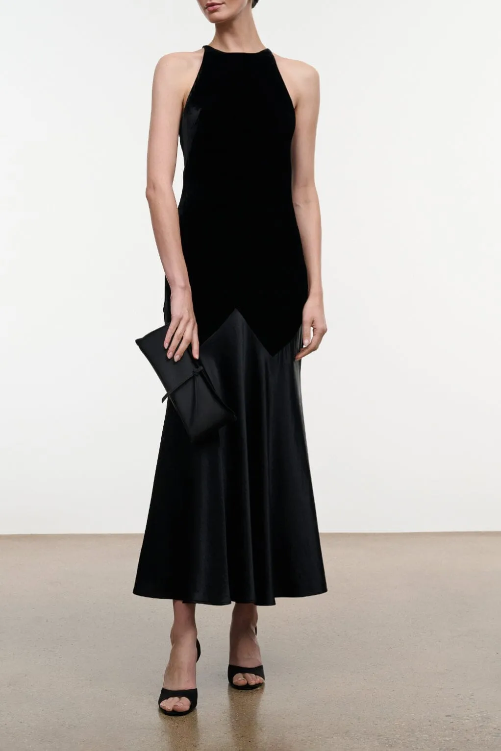 Marisole Velvet Dress | Black sold by STAUD product image thumbnail 5
