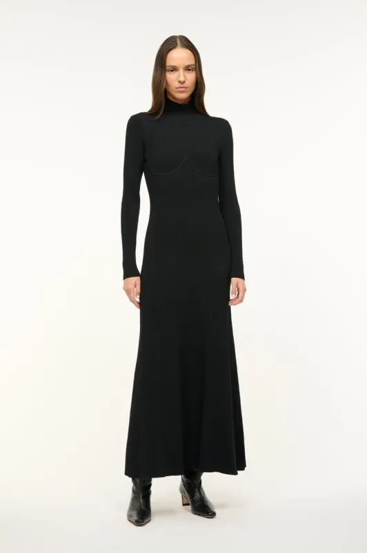 OBSIDIAN DRESS | BLACK sold by STAUD