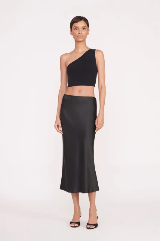 ANGELA SKIRT | BLACK sold by STAUD