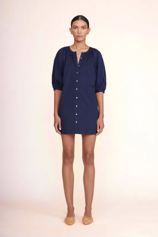 MINI VINCENT DRESS | NAVY sold by STAUD
