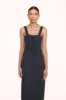 SUTTON DRESS | BLACK sold by STAUD