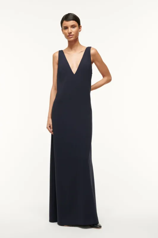 ZORA DRESS | NAVY sold by STAUD