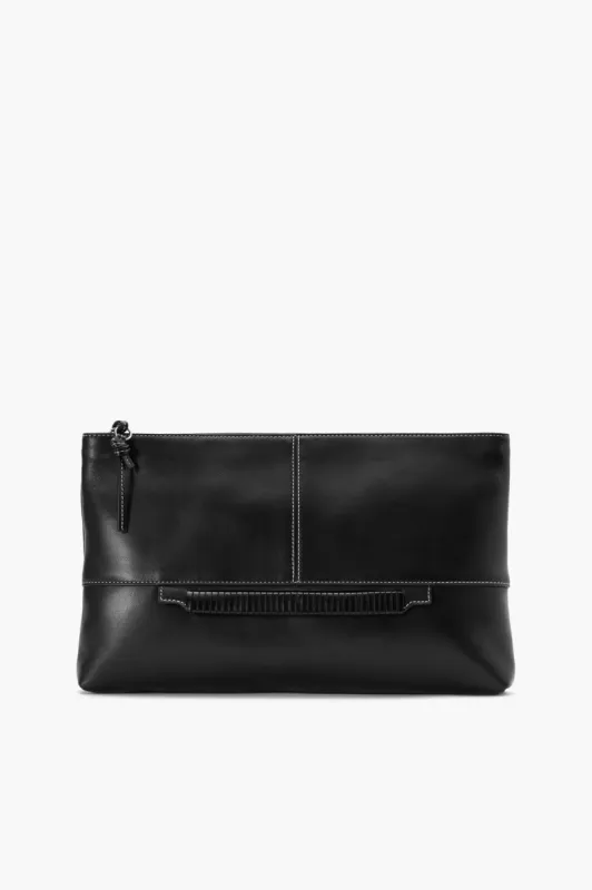 LEO CLUTCH | BLACK sold by STAUD