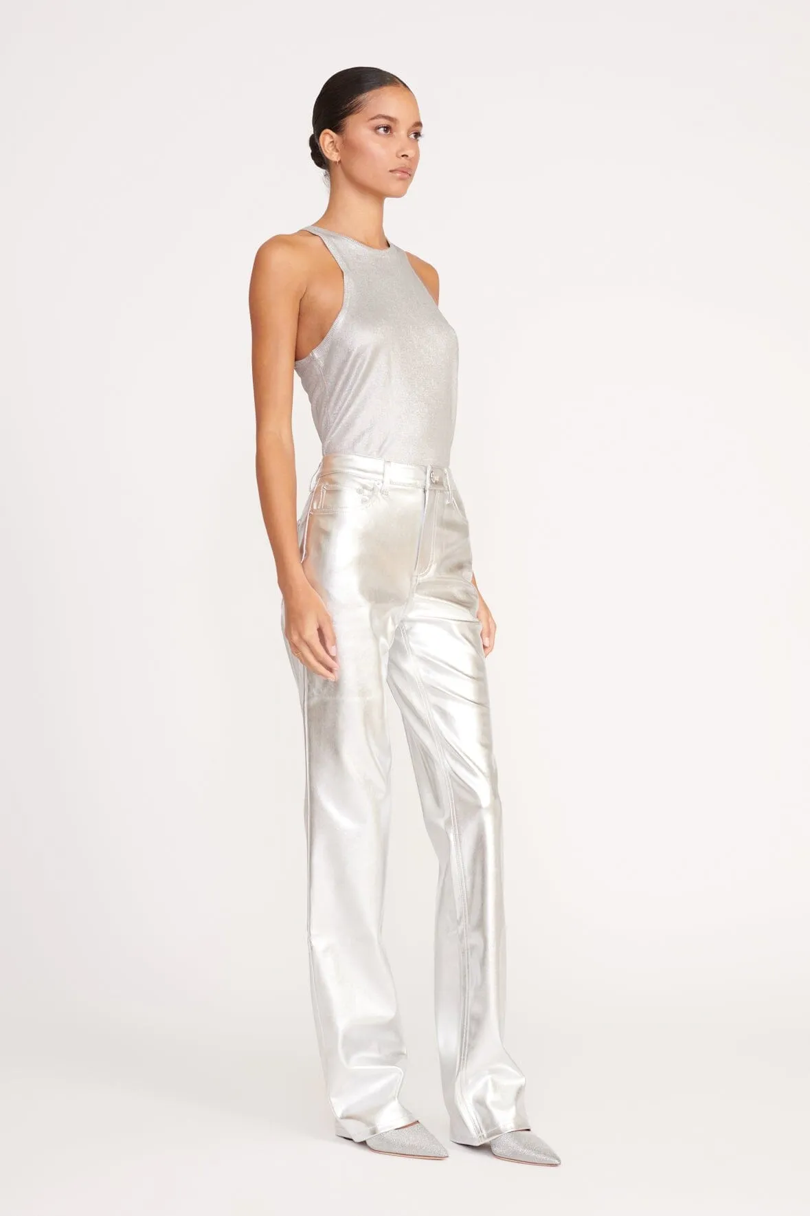 AYANA TOP | SILVER sold by STAUD product image thumbnail 2